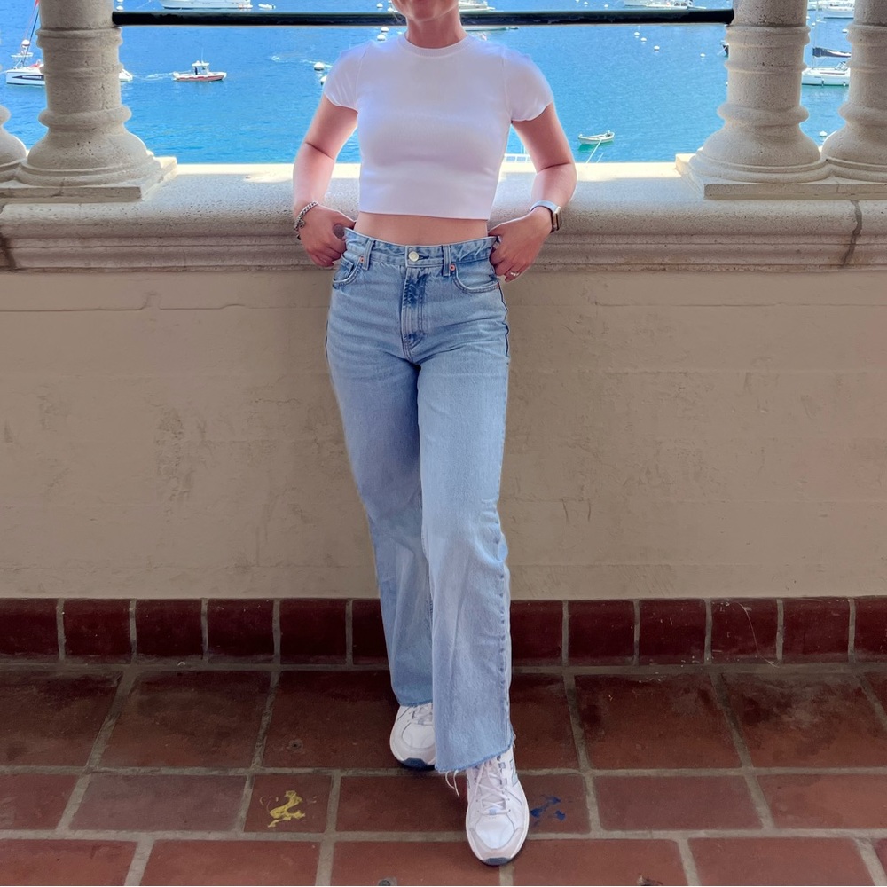 Zara White Crop Top